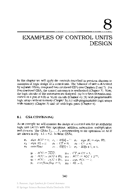 (PDF) Examples of Control Units Design