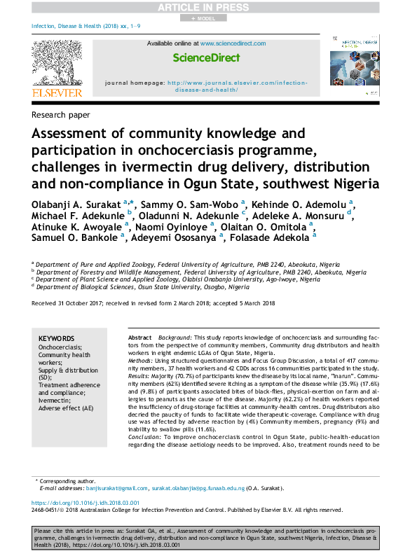 (PDF) Assessment of community knowledge and participation in ...