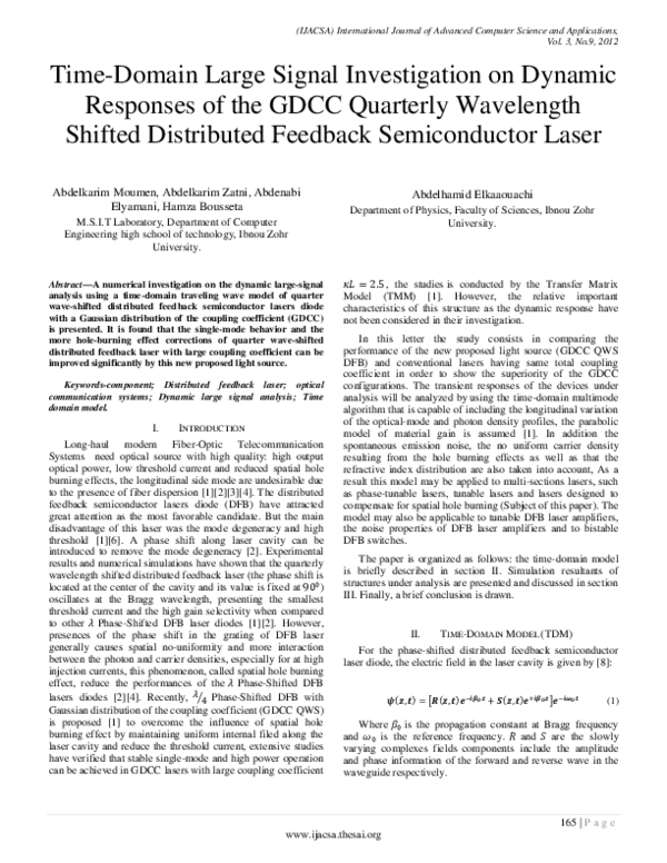 (PDF) Time-Domain Large Signal Investigation on Dynamic Responses of ...