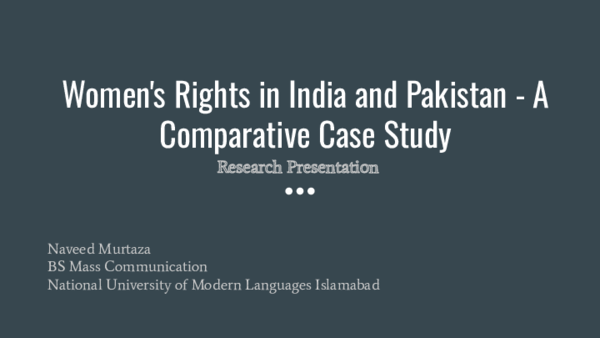 (PDF) Women's Rights in India and Pakistan -A Comparative Case Study ...