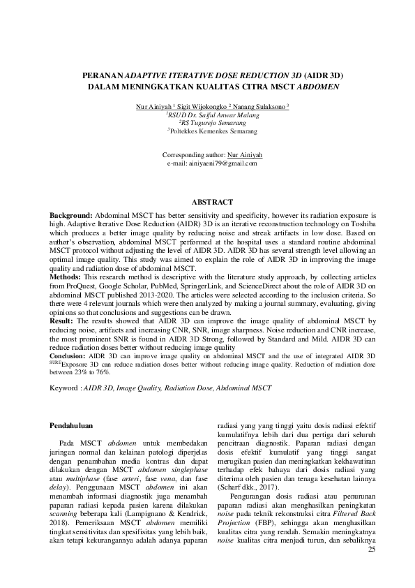 (PDF) Peranan Adaptive Iterative Dose Reduction 3D (Aidr 3D) Dalam ...