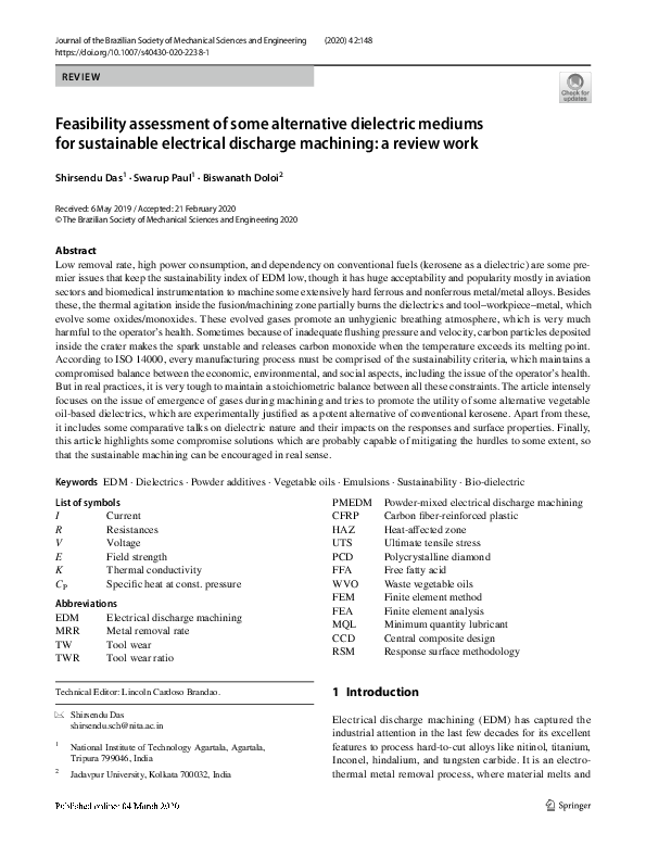 (PDF) Feasibility assessment of some alternative dielectric mediums for ...