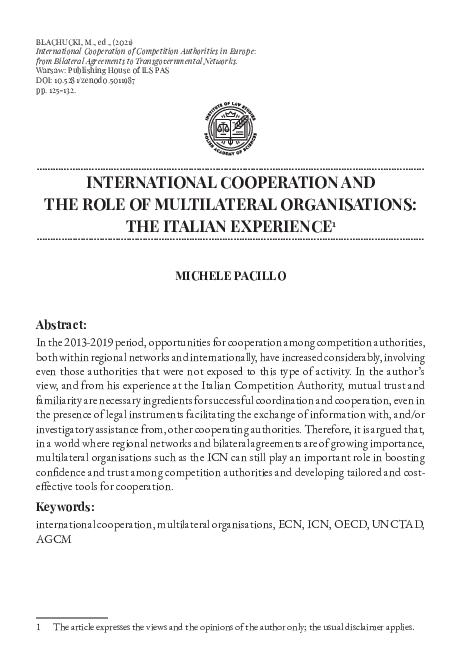 (PDF) International Cooperation and the Role of Multilateral ...