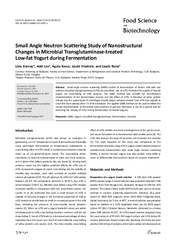 (PDF) Small angle neutron scattering study of nanostructural changes in ...