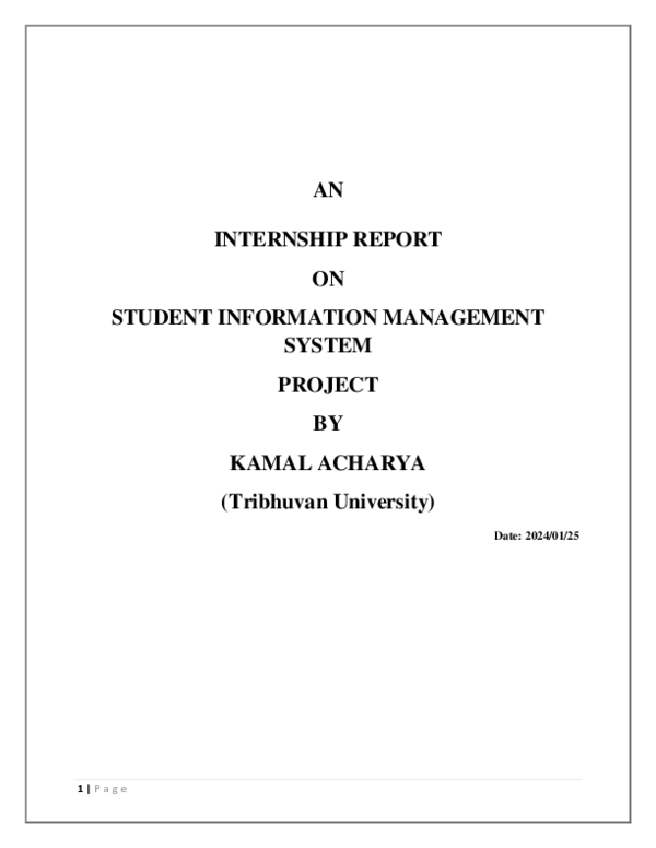 (PDF) Student information management system project report ii