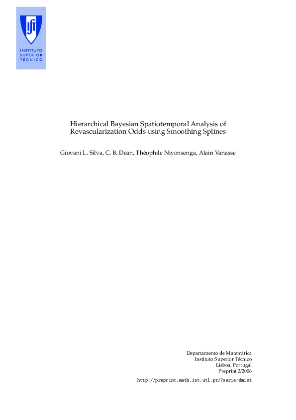 (PDF) Hierarchical Bayesian spatiotemporal analysis of ...