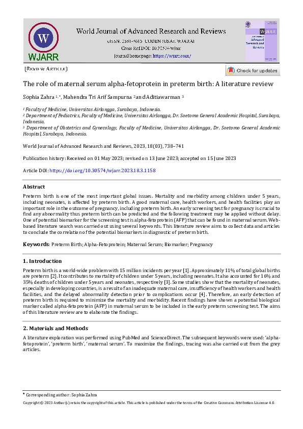 Pdf Maternal Serum Alpha Fetoprotein As A Predictor Of Preterm Birth Pdf Maternal Serum Alpha Fetoprotein As A Predictor Of Preterm Birth