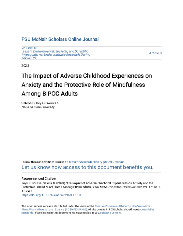 (PDF) Impact of Adverse Childhood Experiences on Anxiety and the ...