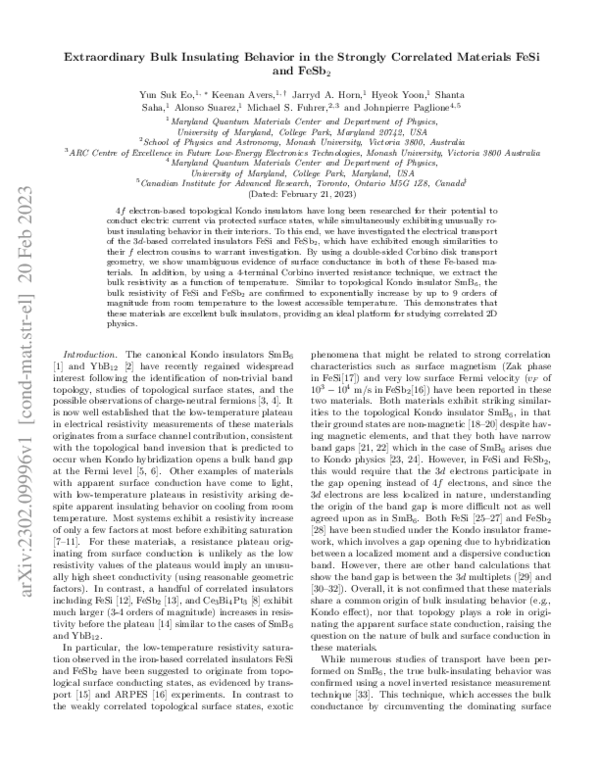 (PDF) Extraordinary Bulk Insulating Behavior in the Strongly Correlated ...