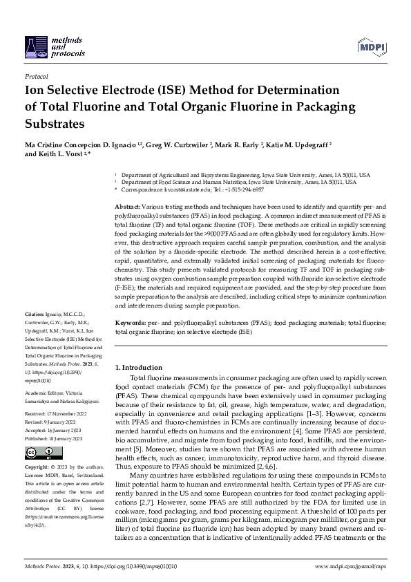 (PDF) Ion Selective Electrode (ISE) Method for Determination of Total ...