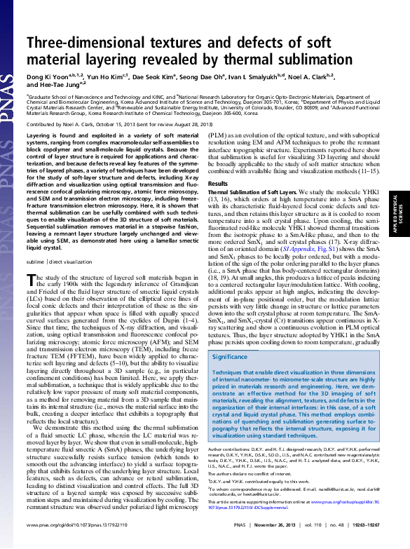 (PDF) Three-dimensional textures and defects of soft material layering ...