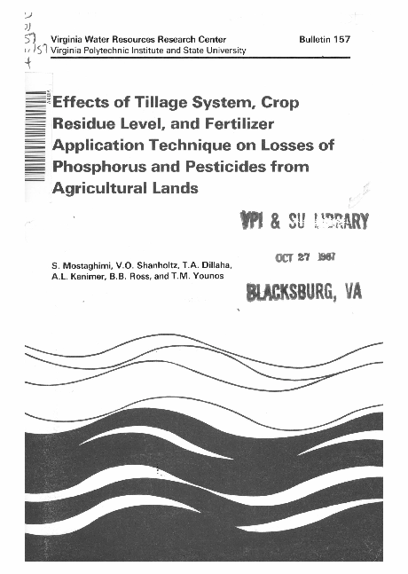 (PDF) Effects of tillage system, crop residue level, and fertilizer ...