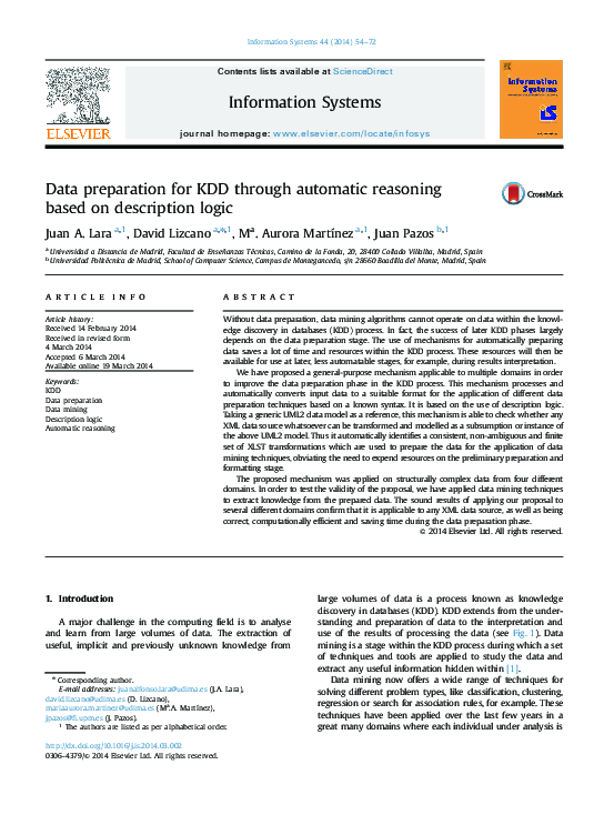(PDF) Data preparation for KDD through automatic reasoning based on ...