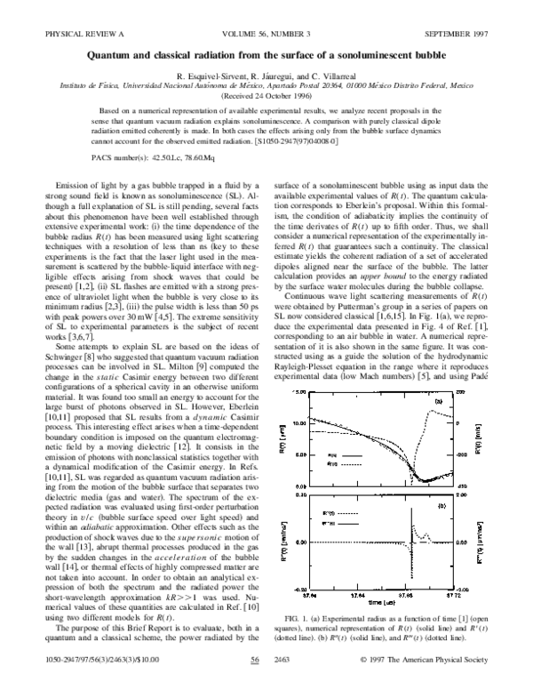 (PDF) Quantum and classical radiation from the surface of a ...