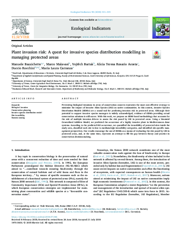 (PDF) Plant invasion risk: A quest for invasive species distribution ...
