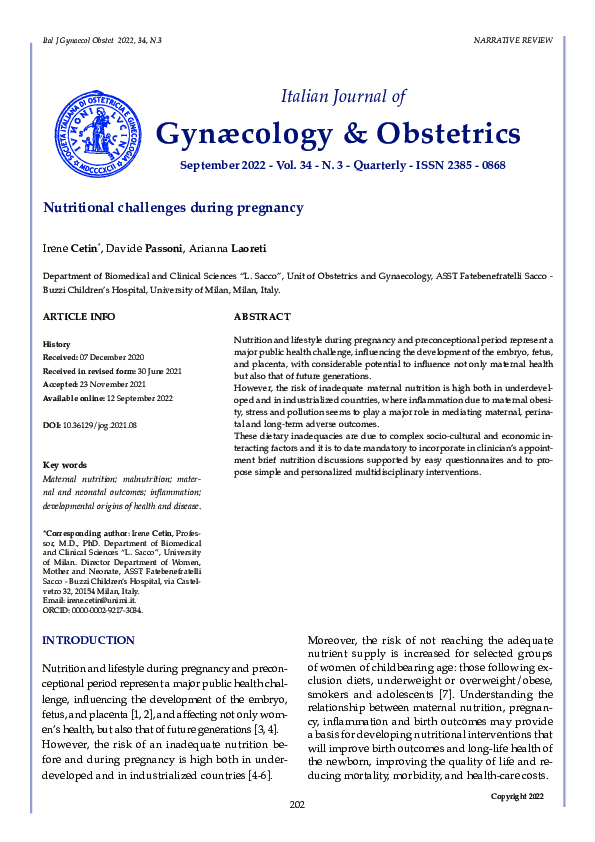 NUTRITIONAL CHALLENGES DURING PREGNANCY visual data 2