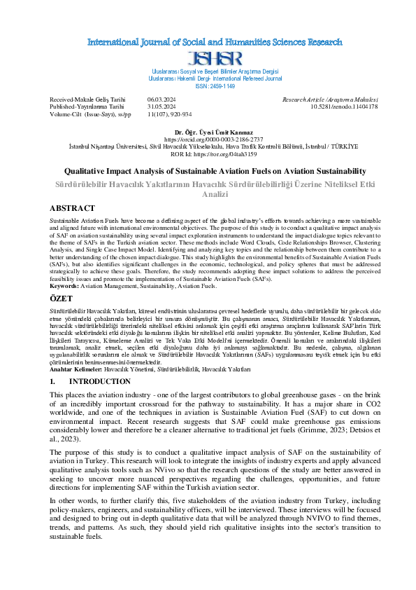 (PDF) International Journal of Social and Humanities Sciences Research