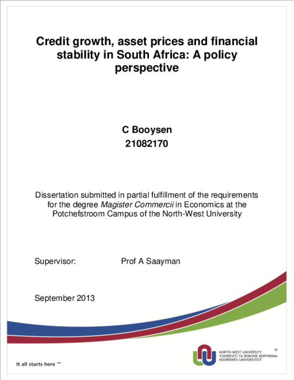(PDF) Credit growth, asset prices and financial stability in South ...