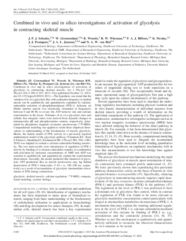 (PDF) Combined in vivo and in silico investigations of activation of ...