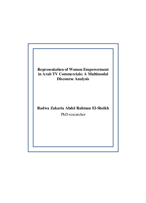 (PDF) Representation of Women Empowerment in Arab TV Commercials: A ...