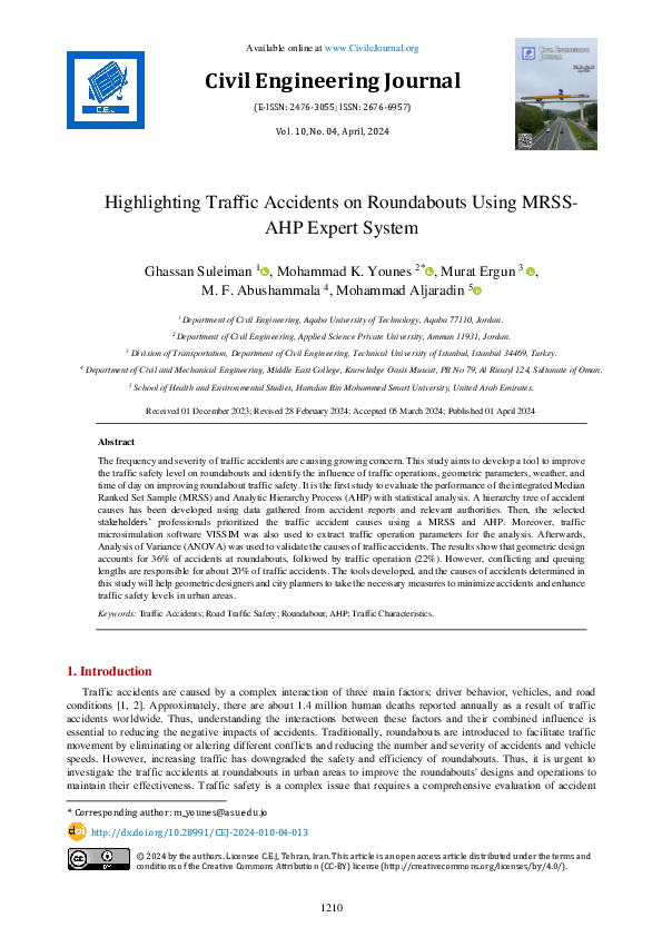 Pdf Civil Engineering Journal