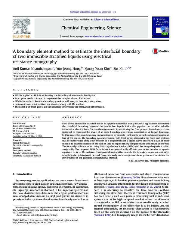 (PDF) A boundary element method to estimate the interfacial boundary of ...