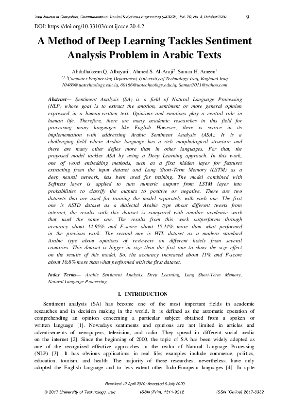 (PDF) A Method of Deep Learning Tackles Sentiment Analysis Problem in ...