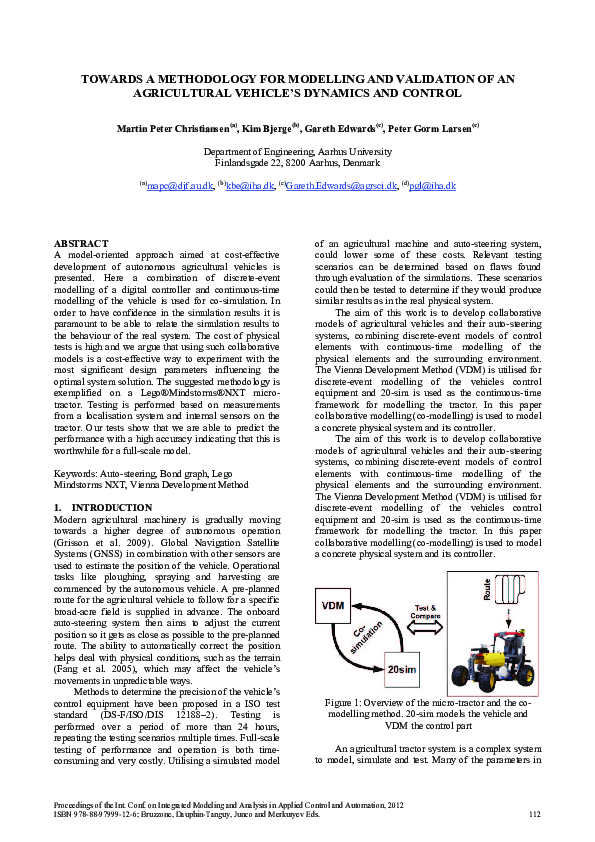 (PDF) Towards a Methodology for Modelling and Validation of an ...