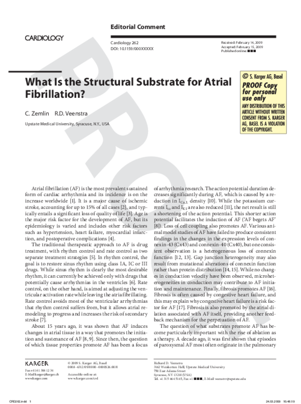 (PDF) What Is the Structural Substrate for Atrial Fibrillation?