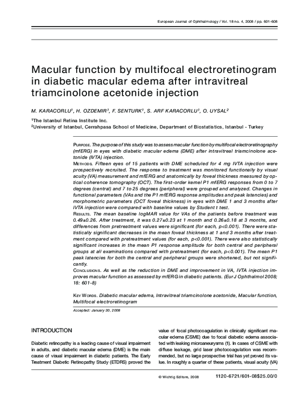 (PDF) Macular Function by Multifocal Electroretinogram in Diabetic ...
