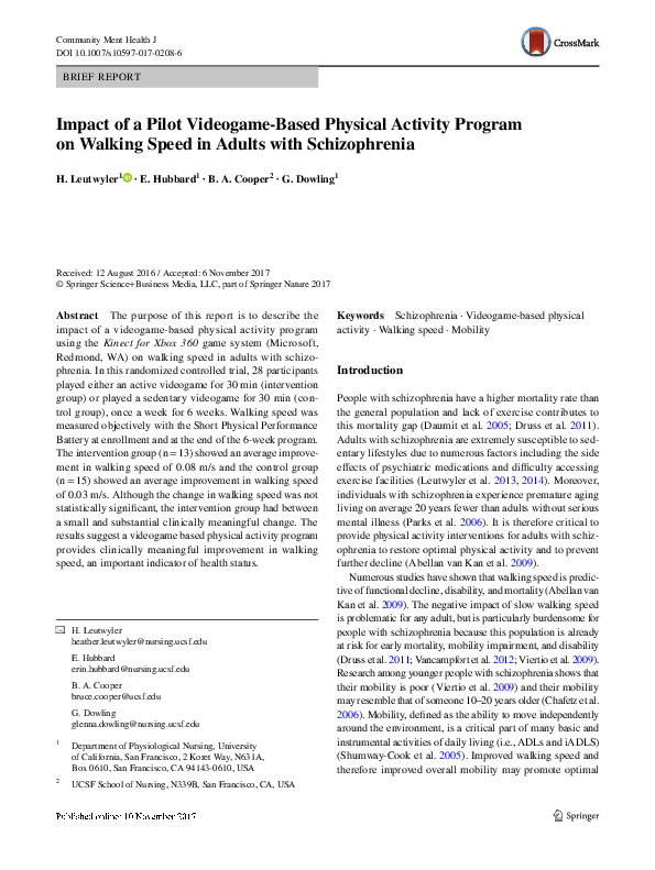 (PDF) Impact of a Pilot Videogame-Based Physical Activity Program on ...