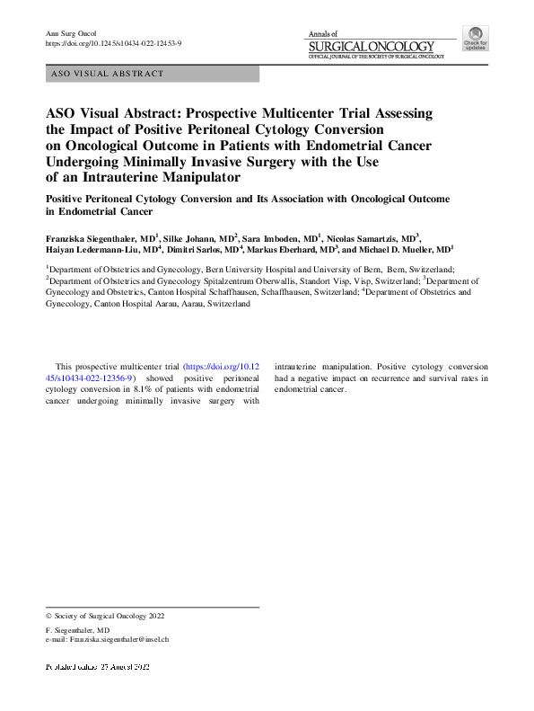 (PDF) ASO Visual Abstract: Prospective Multicenter Trial Assessing the ...