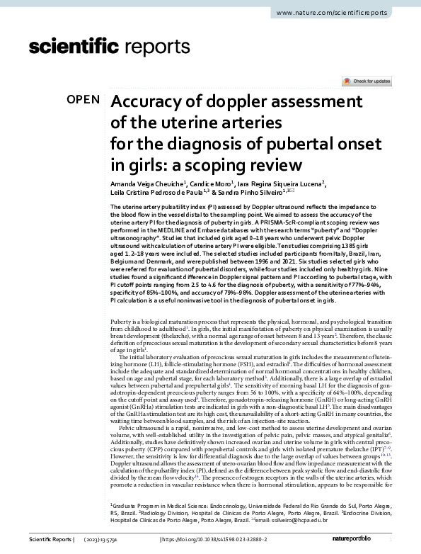 (PDF) Accuracy of doppler assessment of the uterine arteries for the ...