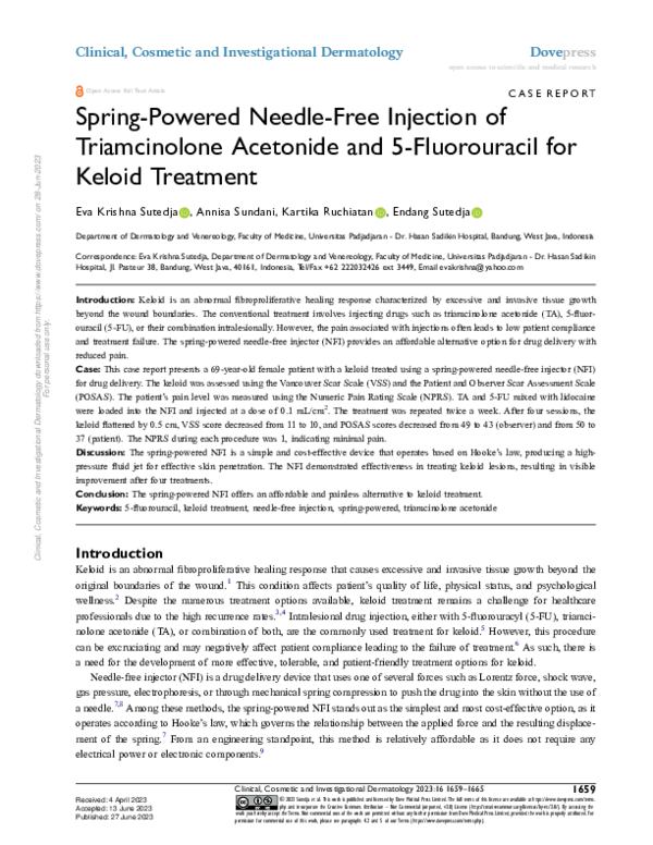 (PDF) Spring-Powered Needle-Free Injection of Triamcinolone Acetonide ...