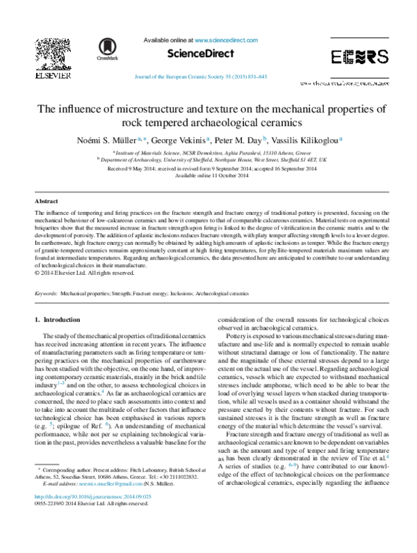 (PDF) The influence of microstructure and texture on the mechanical ...