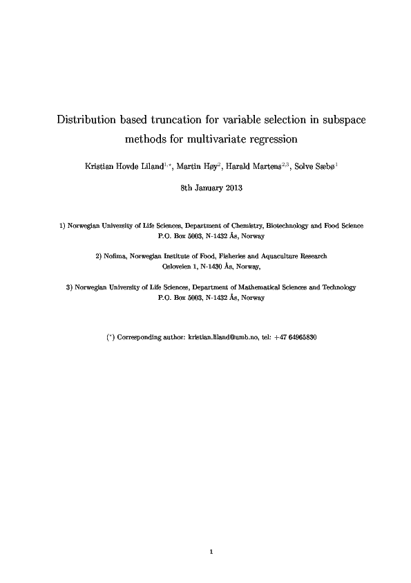 (PDF) Distribution based truncation for variable selection in subspace ...
