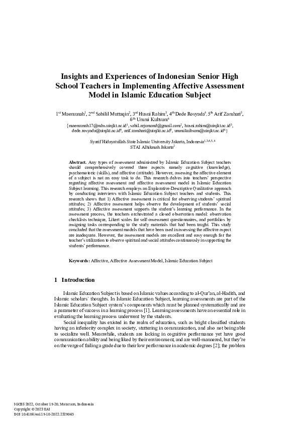 (PDF) Insights and Experiences of Indonesian Senior High School ...