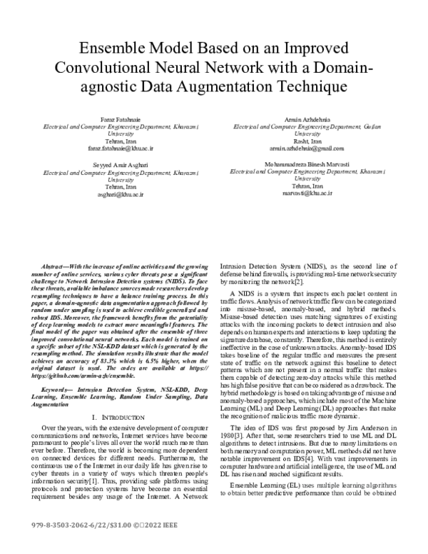 (PDF) Ensemble Model Based on an Improved Convolutional Neural Network ...