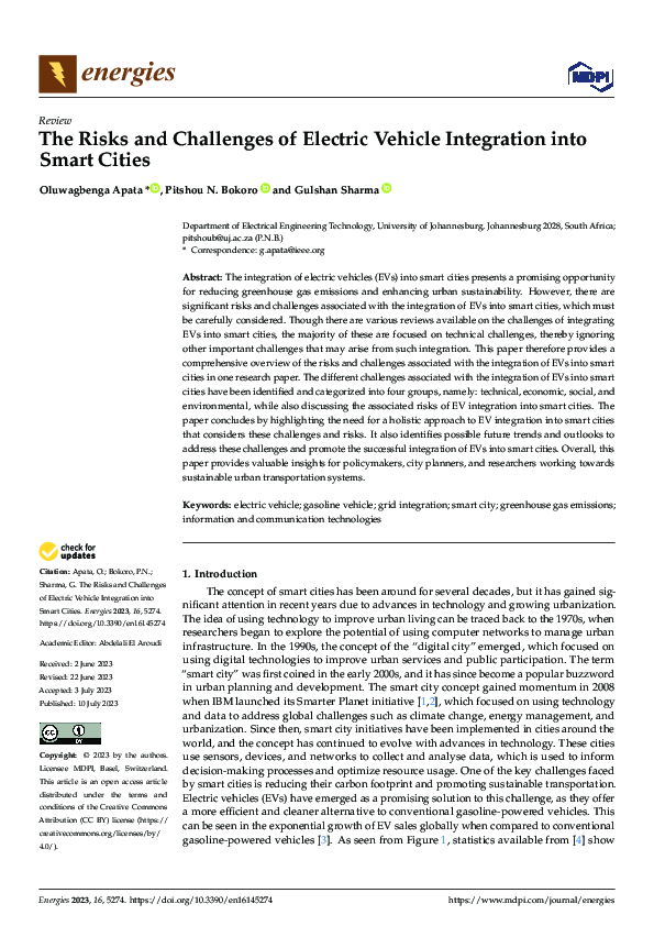 (PDF) The Risks and Challenges of Electric Vehicle Integration into ...