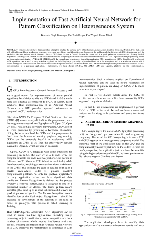 (PDF) Implementation of Fast Artificial Neural Network for Pattern ...