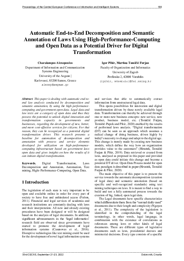 (PDF) Automatic End-to-End Decomposition and Semantic Annotation of ...