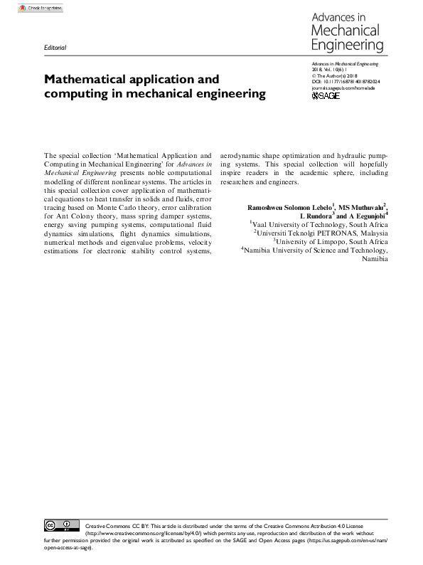 (PDF) Mathematical application and computing in mechanical engineering