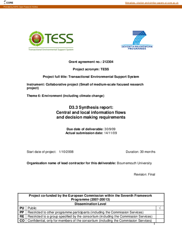 (PDF) D3. 3 Synthesis report: Central and local information flows and ...