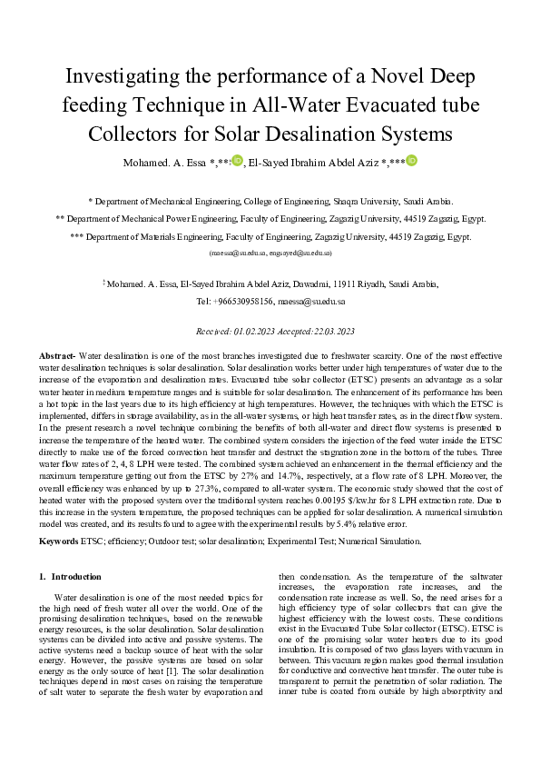 (PDF) Investigating the performance of a Novel Deep feeding Technique ...