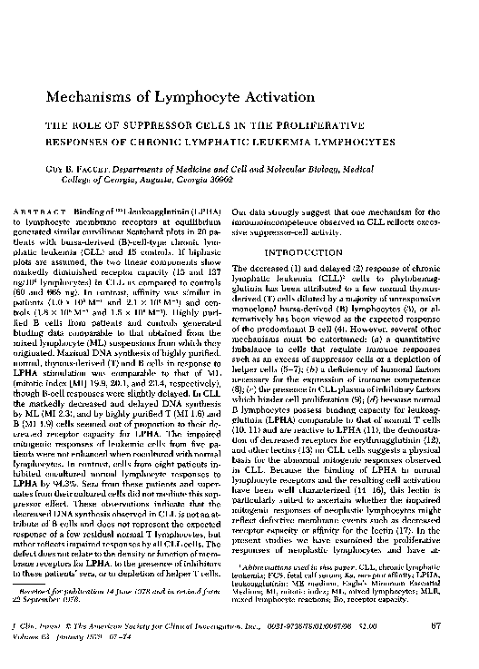 (PDF) Mechanisms of Lymphocyte Activation