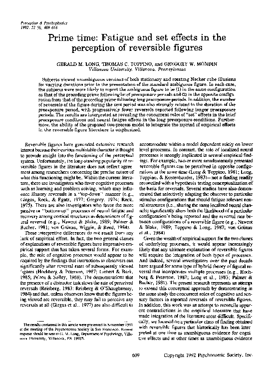 (PDF) Prime time: Fatigue and set effects in the perception of ...