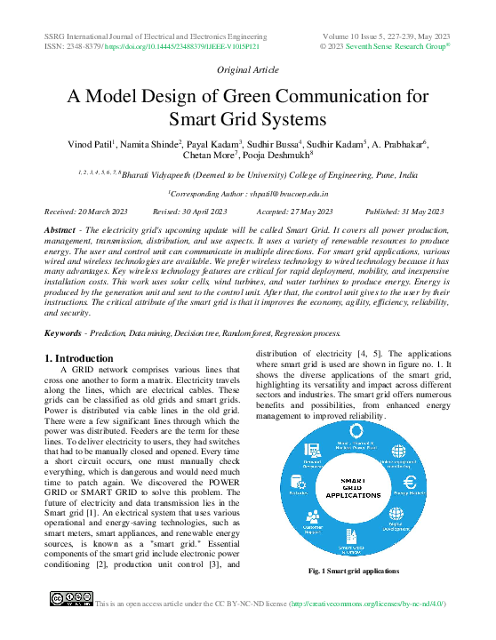 (PDF) A Model Design of Green Communication for Smart Grid Systems