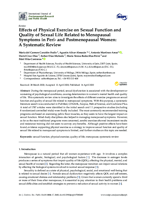 (PDF) Effects of Physical Exercise on Sexual Function and Quality of ...