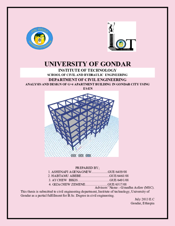 (PDF) ANALYSIS AND DESIGN OF G+4 APARTMENT BUILDING