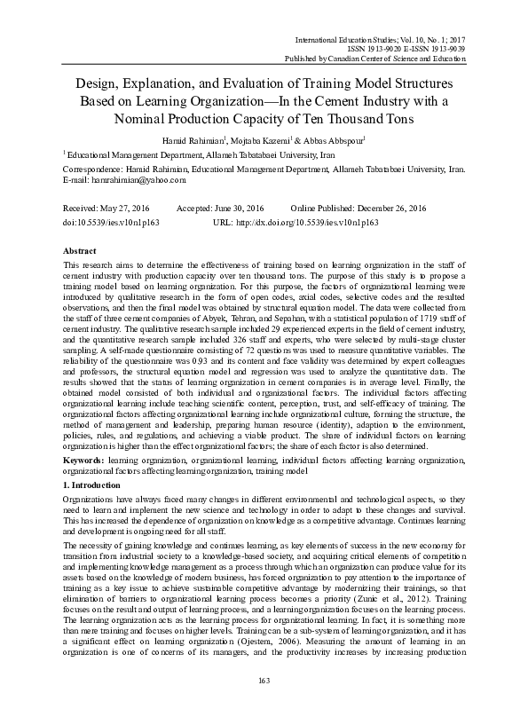 (PDF) Design, Explanation, and Evaluation of Training Model Structures ...